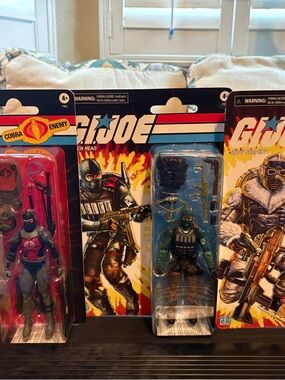 GI Joe Classified Wave 2 Retro Figure Set COBRA EEL BEACH HEAD SNOW SERPENT LOT